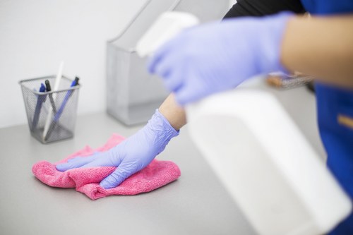 Comprehensive deep cleaning process in a modern home