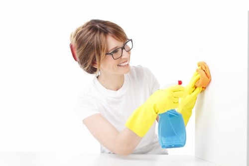 Clean bathroom with gleaming fixtures